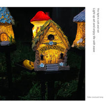 Load image into Gallery viewer, BOBVB 7pcs Solar Fairy Lights Garden Gnome Statues Outdoor Waterproof Mushroom Lights Resin Yard Owl for Patio Mushroom Lawn Statue for Patio Lawn Party Decorations
