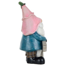 Load image into Gallery viewer, Garden Gnome Ornament Novelty Resin Standing Figure Patio Outdoor - Pink Hat
