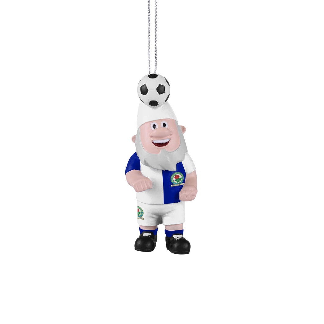 FOCO Championship Football Blackburn Rovers Fan Gnome Hanging Christmas Ornament Decoration