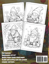 Load image into Gallery viewer, Autumn Garden Gnomes Coloring Book: Delve into Enchanted Fall Coloring Pages with Cute Dwarfs and Whimsical Herbal Designs for Teens to Soothe Anxiety
