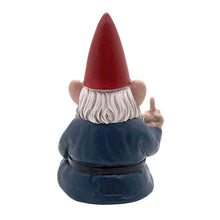Load image into Gallery viewer, Angry Garden Gnome with Middle Finger, Shelf Sitting Figurine, Naughty Décor, Funny Gift, 7.15 Inches

