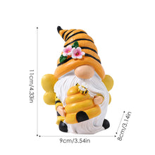 Load image into Gallery viewer, Ungtyb Bee Gnome Statue, Garden Bee Gnome, Resin Gnome Sculpture, Extravagant Bee Gnome Figurine, Perfect for Garden and Patio Decor (1 Piece)
