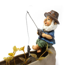 Load image into Gallery viewer, gotyou Garden Gnome, Fish Leprechaun Sitter Funny, Garden Gnomes for Outdoor, Fish Gnome Garden Statue, for Outdoor, Patio, Lawn, Courtyard, Balcony
