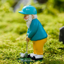 Load image into Gallery viewer, MOOCOCO 8.3 Inch Golf Gnomes Statues,Outdoor Golf Playing Garden Gnome Statue,Patio Yard Lawn Desk Home Office Decoration,Resin Dwarfs Figurine,1 Pc
