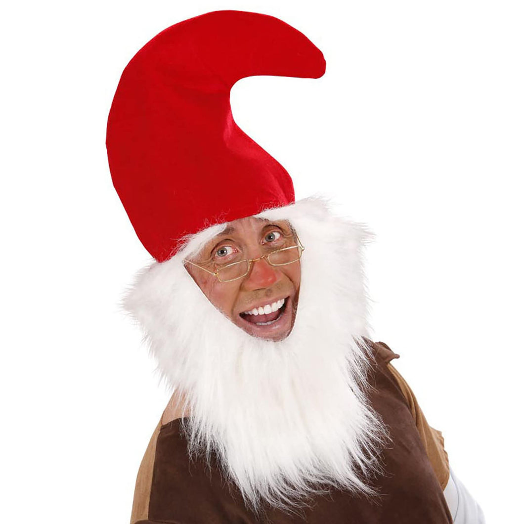 Gnome Red With Beard & Eyebrows Christmas Theme Hats Caps & Headwear for Fancy Dress Costumes Accessory