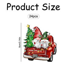 Load image into Gallery viewer, Rumyve 24pcs Vintage Santa Claus Wood Hanging Signs Pendant,Christmas Tree Gnome Hanging Decorations,Mini Santa Doll Craft Xmas Tree Decor Party Supplies(Style B)
