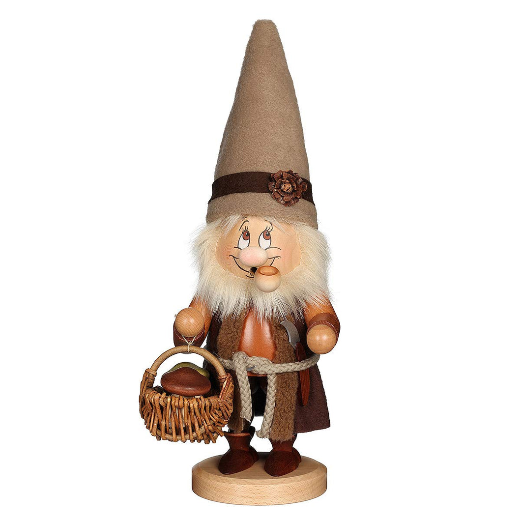 German Incense Smoker Gnome Mushroom man - 37,0 cm / 15 inches - Authentic German Erzgebirge Smokers - Christian Ulbricht
