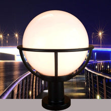 Load image into Gallery viewer, UIOPPOI IP65 Waterproof Outdoor Garden Post Light Industrial Modern Column Lamp Spherical Globe Ball Pillar Lantern Community Patio Landscape Lighting E27 External Fence Deck Table Lamp
