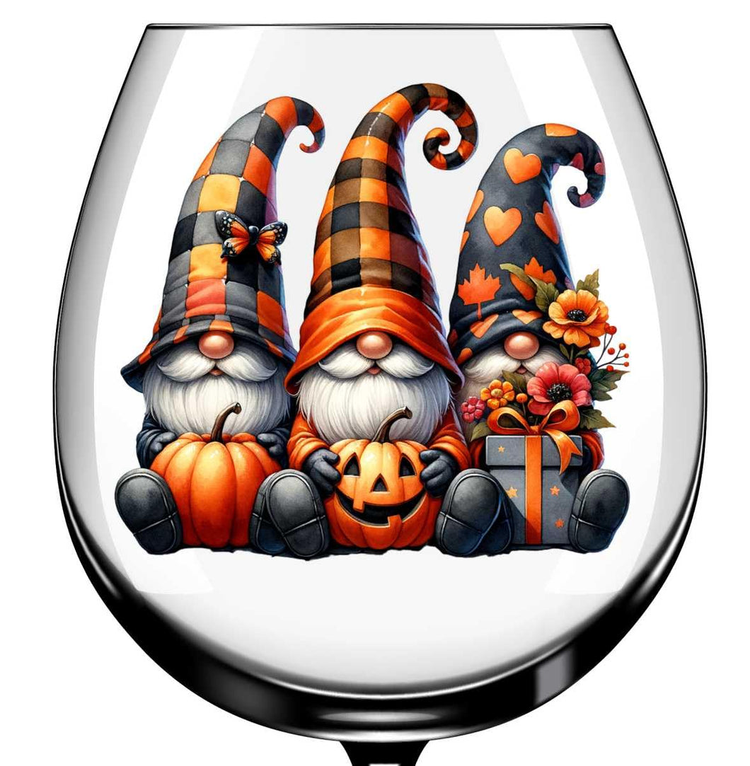 x12 Halloween Gnome Gonk Glass Vinyl Decal Stickers Colour ui192