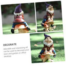 Load image into Gallery viewer, Happyyami Outdoor Garden Dwarf Statue Adorable Resin Figurine for Home Decor Desktop Lawn and Decoration Durable Eco-friendly Miniature Gnome Ornament
