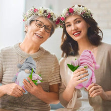 Load image into Gallery viewer, Zemolo 2pcs Spring Gonk Gnome Decorations, Plush Gnome Faceless Doll with Spring Tulip Bouquet Handmade Swedis Dwarf Elf Table Ornaments Gift for Her Women Mom
