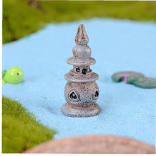 Load image into Gallery viewer, 2 Pcs Miniature Pagoda Statue Fairy Garden Ornaments Figurine Bonsai Decor Miniature Furniture Ornament for Zen Garden Lawn Decor

