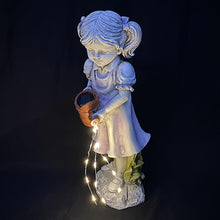 Load image into Gallery viewer, Bexdug Solar Garden Outdoor Statues | Resin Fairy Statues for Yard - Multipurpose Girl Decoration for Flower Beds, Decorative Outdoor Sculpture for Home
