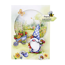Load image into Gallery viewer, Katy Sue Garden Gnomes Die-Cut Pop-Up Card Making Kit for Adults. Makes 12 Cards &amp; Contains Gnome or Gonk Die-Cut Decoupage Paper Sheets, Supports, Envelopes &amp; Foam Pads for Card Making Supplies
