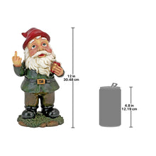 Load image into Gallery viewer, Design Toscano QL1530771 Foul Finger Tipsy Tim Gnome, Full Color Realistic
