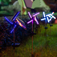 Load image into Gallery viewer, Mumuve Solar Power Windmill Light Outdoor Garden Decoration LED Garden Landscape Lights Waterproof Night Light Rainbow Gnome Statue
