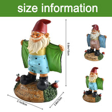 Load image into Gallery viewer, Funny Garden Gnome Statue Resin Gnomes Figurines SAY Hello to My Little Friend Indoor Ornament Gift Outdoor Garden Decorations for Home Patio Yard Lawn Porch (Green)
