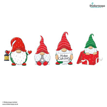 Load image into Gallery viewer, Stickerscape Christmas Gonks Window Stickers (Gnomes)| Christmas Window Decorations to Create a Winter Themed Display | Reusable, Re-positionable and Cleanly Removable
