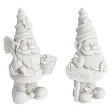 Load image into Gallery viewer, 2-Pack of Garden Gnome Paint Your Own, Polyresin, 13 cm
