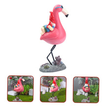 Load image into Gallery viewer, SUPVOX Naughty Gnome Statue Flamingo Wear Resistant Resin Dwarf Garden Ornament for Outdoor Lawn and Lightweight for Courtyards and Parties
