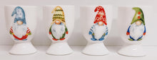 Load image into Gallery viewer, Lucky Gonks Egg Cups Set of 4 Bone China Gnome Like Figure Egg Servers Hand Decorated in UK
