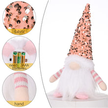 Load image into Gallery viewer, Christmas Gnome Gonks Light Up, Christmas Gnomes Scandinavian Decor Nordic Lights, Xmas Decorations Funny, Christmas Light Up Ornaments Indoor Plush Santa (D)
