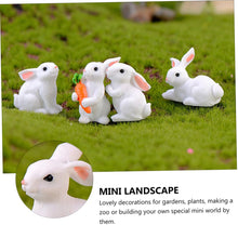 Load image into Gallery viewer, Ciieeo 3sets Mini Rabbit Resin Animal Ornaments for Diy Garden Gnome Landscape Decorations 8pcs*3
