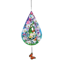 Load image into Gallery viewer, Gnomes and Butterfly Hanging Wind Spinners, Outdoor 3D Metal Sculptures for Garden and Yard Decoration Large Wind Spinner with a 360° Rotating Hook, Gifts for Women Mom Grandma Wife
