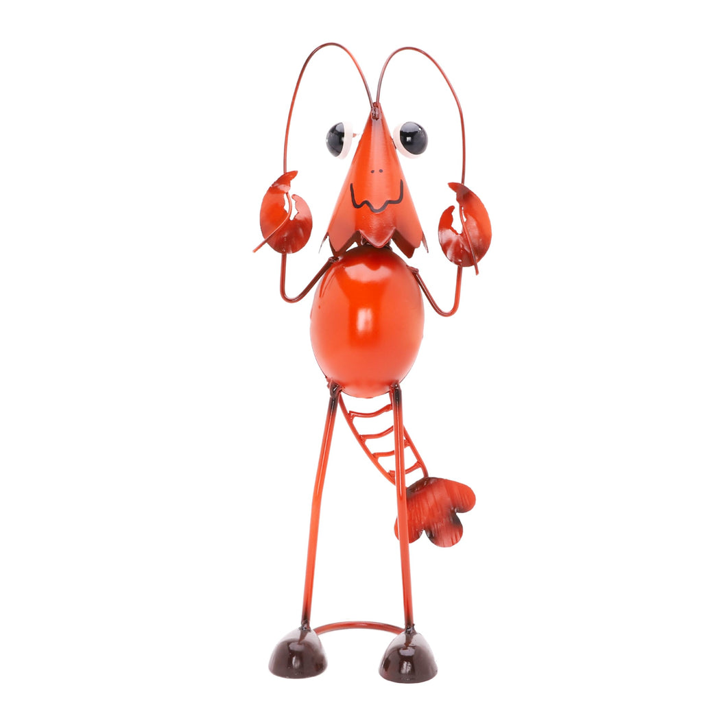Christmas Concepts® 38cm (15'') Standing Metal Red Lobster Sculpture Ornament - Indoor/Outdoor Garden Decoration