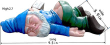 Load image into Gallery viewer, KEONSEN Fun Gnome Garden Gnome Statue Decoration, Creative Garden Statue Decoration, Large Resin Garden Gnome Ornament Novelty Gift for Outdoor Indoor Patio Lawn Porch 7&quot;*5&quot;*2.3&quot; (Blue)
