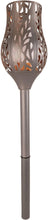 Load image into Gallery viewer, Luxform Lighting Battery Powered Outdoor Garden Charcoal Grey Metal Tulip Flame Candle Torch Stake Light with Remote Control and 24-Hour Timer
