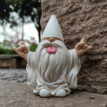 Load image into Gallery viewer, MOOCOCO Funny Rocker Gnome Figurines, Rock Your Fairy Garden, 5.9 in Gnome Statue, Resin Statue Garden Decor Ornament
