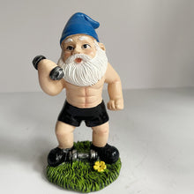 Load image into Gallery viewer, Weightlifting Gnome Statue - Humorous Dumbbell Lifting Garden Dwarf Sculpture | Vivid Expression Outdoor Decor For Lawn, Patio &amp; Courtyard | Weather-Resistant Figurine For Gardens, Yards &amp; Indoor Disp
