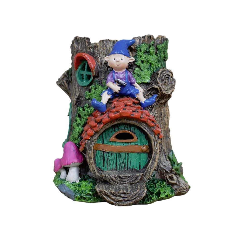 Gifts DIrect 2 U Fairy House With Solar Light Garden Ornament Decoration