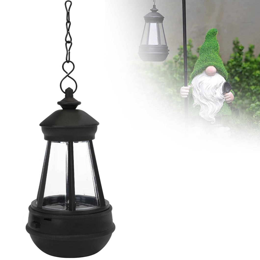 Solar Gnome Light Replacement - Plastic Solar Hanging LED Lantern for Outdoor DIY Fairy Garden Decor
