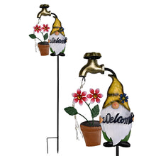 Load image into Gallery viewer, Solar Lights Outdoor Stake, Gnome Garden Solar Light, Twinkling Faucet Design, 7.48x31.89 inches Waterproof Yard Decor, Patio Sun Powered Ornament for Winter, Home, Backyard
