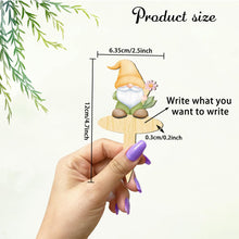 Load image into Gallery viewer, arricraft 15 Pcs Gnome Shaped Wooden Plant Tags, Colorful Shaped Waterproof Garden Stake Plant Marker for Indoor Outdoor Potted Nursery Marker Decoration Accessories
