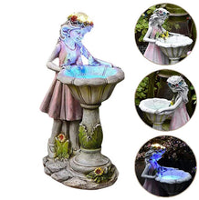 Load image into Gallery viewer, AREPAS solar lights garden ornaments decorations sculpture lawn Courtyard front door outside porch outdoor gifts for women decor waterproof large (fairy)
