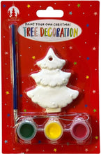Load image into Gallery viewer, ORBITRON Christmas Paint Your Own Tree Decoration &amp; Paint - Reindeer or Santa (Xmas Tree)
