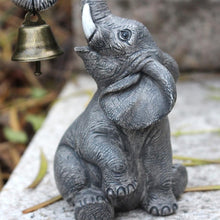 Load image into Gallery viewer, Meyas Garden Statues Garden Sculptures Garden Decoration Figures Desktop Ornament Figures Statues Elves Elephant Landscape Sculpture Decoration Gnome Elephant Bell Resin Statues Yard Balcony
