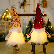 Load image into Gallery viewer, Christmas Gnome Gonks Light Up, Christmas Gnomes Scandinavian Decor Nordic Lights, Xmas Decorations Funny, Christmas Light Up Ornaments Indoor Plush Santa (D)
