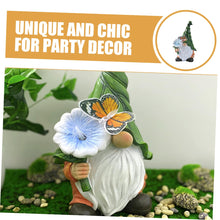 Load image into Gallery viewer, Toyvian Garden Gnome Sculpture with Solar Light Durable Resin Patio Decor for Outdoor Spaces Weather Resistant Lawn Ornament Present for Christmas Birthdays and Housewarming
