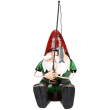 Load image into Gallery viewer, AB Tools Hand Painted Metal Garden Gnome Fishing Gift Ornament 20x18x39.5cm
