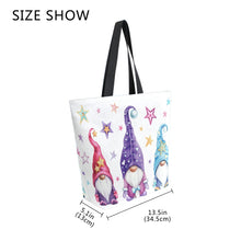 Load image into Gallery viewer, ZZXXB Gnome Star Reusable Grocery Shopping Bag Canvas Tote Bag Large Collapsible Washable Handbag Shoulder for Women
