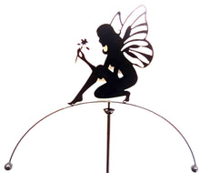 Load image into Gallery viewer, Fairy Balancing Sculpture - Metal Garden Wind Spinner and Stake - Great Decor Ornament
