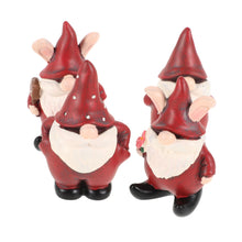 Load image into Gallery viewer, MOBUTOFU 4pcs Gnome Garden Decor Statues Resin Outdoor Gnomes for Garden Decoration Splashproof Figurines for Festive and Patio Accents
