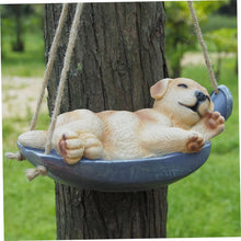 Load image into Gallery viewer, SUPVOX 1Pc Light Yellow Dog Resin Figurine Realistic Garden Ornament Vivid Animal Craft for Outdoor Decor for Landscape Adornment Home
