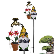 Load image into Gallery viewer, Solar Lights Outdoor Stake, Gnome Garden Solar Light, Twinkling Faucet Design, 7.48x31.89 inches Waterproof Yard Decor, Patio Sun Powered Ornament for Winter, Home, Backyard
