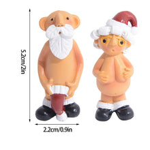 Load image into Gallery viewer, DWTECH 2 Pack Naughty Santa Ornament Set - 5.2cm Naked Santa Home Indoor Table Decor for Christmas Party Tree Hanging
