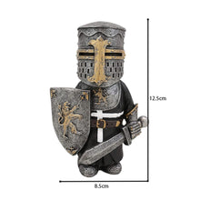 Load image into Gallery viewer, Swtgaah Knight B Garden Gnome Statue Knight Gnome Sculpture Knight Guardian Sculpture Garden Gnome Ornaments Suitable for Gardens, Lawns and Courtyards
